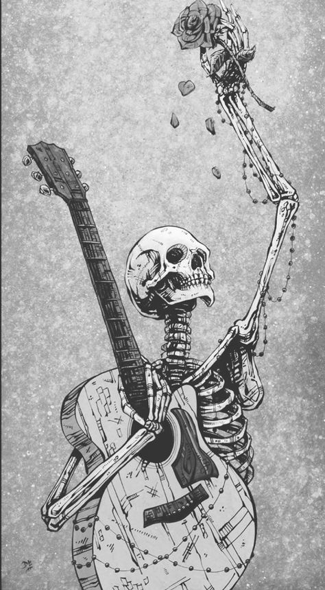 Adalynn Core, Heavy Metal Skeleton, Surreal Art Beautiful, Skeleton Sketches, Skeleton Art Drawing, Guitar Background, Skeleton Playing Guitar, Skeleton Artwork, Minimalist Tattoo Ideas