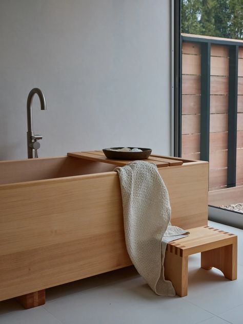 Sugi Ban House, Shou Sugi Ban House, Luxury Hotel Bathroom, Hanya Yanagihara, Wooden Bathtub, Tea Lounge, Japanese Bath, Hinoki Wood, Wood Platform Bed Frame