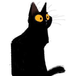 Potterhead - Echisoz con movimientos - Wattpad Cat Stylized, Black Cat Sketch, Daily Cat Drawings, Black Cat Portrait, Black Cat Artwork, Black Cat Print, Cat Sketch, Kitty Drawing, Cat Artwork