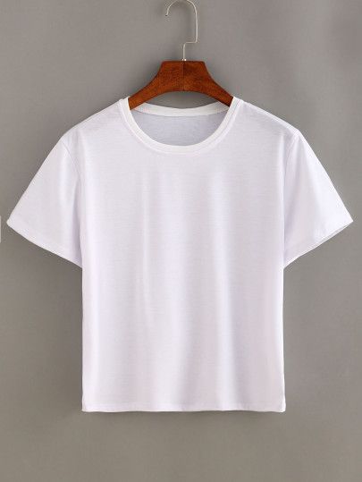 Plain White Short Sleeve T-shirt Cute Concert Outfits, Plain White Shirt, Plain White T Shirt, White Short Sleeve Shirt, White Short Sleeve Tops, White Crew Neck, White Short Dress, Rock Chic, Tshirt Outfits