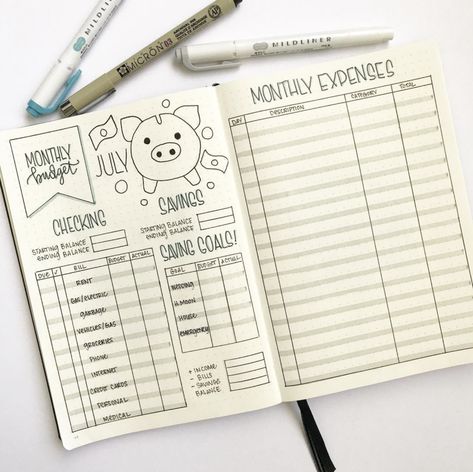 Finance Log Round Up Bullet Journal Simple, Notesbog Design, Diy Bullet Journal, Bullet Journal Budget, Finance Bullet Journal, Bullet Journal Page, Bullet Journal 2019, Bullet Journal Tracker, Bullet Journal Notebook