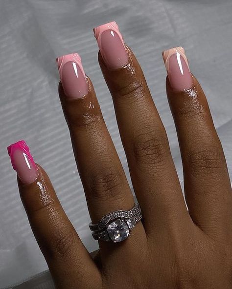 Pink Nails With Bow, Beginner Nail Designs, Shade Of Pink, Nails Today, Summery Nails, Girly Acrylic Nails, Mermaid Nails, Creative Nail Designs, Nail Art Ombre