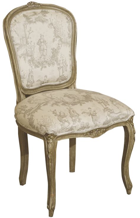 Toile Chair, Louis Xv Chair, Toile Fabric, Furniture Chairs, Kitchen Furniture Design, Living Room Furniture Chairs, Soft Furnishings, Kitchen Furniture, Dining Chair