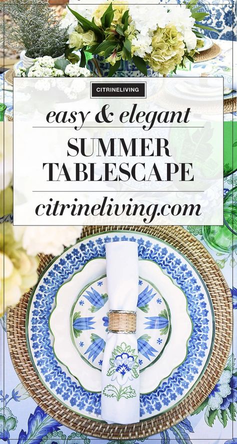 Entertaining Patio, Stone Gable, Green Tablescape, Patio Entertaining, Summer Tablescapes, Beautiful Tablescapes, Table Setting Inspiration, Tablescape Inspiration, Table Scapes