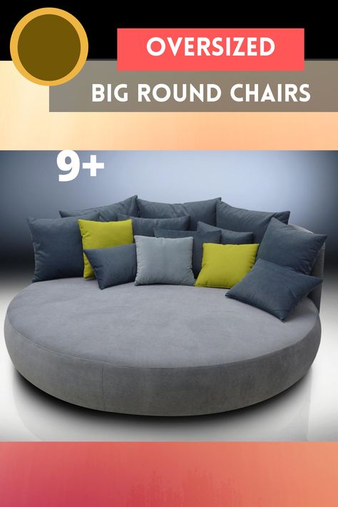 A big oversize round chair is just a nice comfy and comfortable chair. Great for getting kids and adults on to. Because they are oversized they come with large cushions.  They look great in any living room or bedroom and come in a range of materials such as wicker, bamboo, wood and rattan. Whilst mainly used indoors you can use them outdoors. #roundchairoverized #roundchairlivingroom #roundchairbedrooms #roundchairforbedrooms #roundchairdiy Circular Chair, Round Chairs, Circle Chair, Big Cushions, Slipper Chairs, Office Guest Room, Oversized Chair, Large Cushions, Round Chair