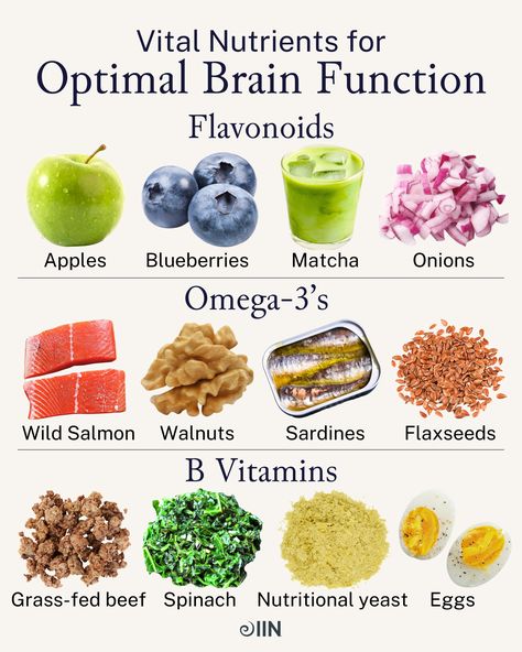 Get a brain boost with every bite. 🍏 Learn more about food as medicine, the power of personalized nutrition, nutrition science and more in IIN's Nutrition for Life course!⁠  Educate yourself on #flavonoids, #omega3s, #bvitamins, and so much more.   Click the link to learn more.  #brainhealth #brainfood #healthychoices #healthandwellness #nutrition #diet #flax #matcha #sardines #grassfed #nutritionalyeast Food Thoughts, Food As Medicine, Skin Diet, Food Health Benefits, Healthy Hormones, Nutrition Science, Brain Boost, Personalized Nutrition, Makanan Diet