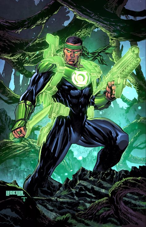 #DC #DCComics #greenlanterns #greenlantern #greenlanterncorps #johnstewart Green Lantern Wallpaper, Black Green Lantern, John Stewart Green Lantern, Dc Comics Facts, Green Lantern Movie, Lantern Art, John Stewart, Green Lantern Corps, Univers Dc