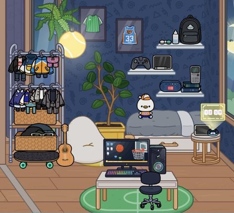 Toca Boca Teen Boy Room Ideas, Toca Boca Boys Room, Toca Boca Boy Room Ideas, Skater Girl Room, Adult Male Bedroom Ideas, Guy Room Ideas, Modern Mansion Bedroom, Toca Rooms, Rustic Boys Room