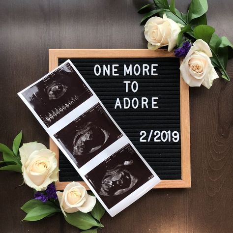 Letter Board Pregnancy Announcement, One More To Adore, Third Baby Announcements, Sibling Baby Announcements, 2nd Pregnancy Announcements, 3rd Baby Announcement, Baby 2 Announcement, Second Baby Announcements, Pregnancy Announcement Sibling