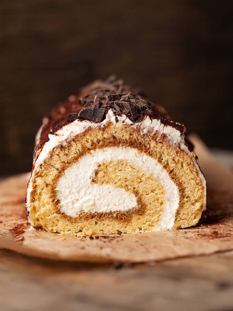 Tiramisu Cake Roll, Becky Excell, Gluten Free Sponge Cake, Gluten Free Tiramisu, Easter Cookie Cake, Jelly Roll Cake, Gluten Free Thanksgiving Recipes, Gluten Free Easter, Sponge Cake Filling