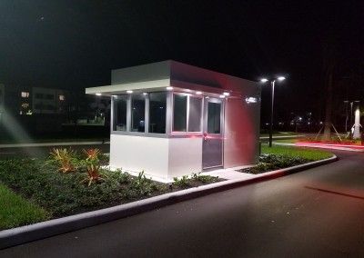 School Security Booths - Guard Booth - Guard Booths, Security Booths, Prefab Guard Shack, Guard House Design, Guard Booth, Security Booth, Ada Restroom, Lynn University, Security Room, Estate Gates, Led Can Lights, Guard House