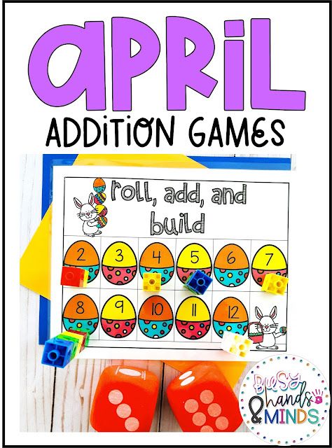 April Addition Games for Kindergarten Partner Math Games Kindergarten, Addition Games For Kindergarten, Partner Math Games, Addition Games Kindergarten, Math Games Kindergarten, Games Kindergarten, Game Kindergarten, Games For Kindergarten, Partner Games