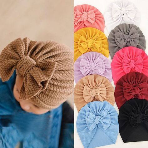 Newborn Turban Hat, Newborn Turban, Toddler Head Wrap, Girls Beanie Hats, Newborn Bows, Childrens Fabric, Cotton Beanie, Baby Turban