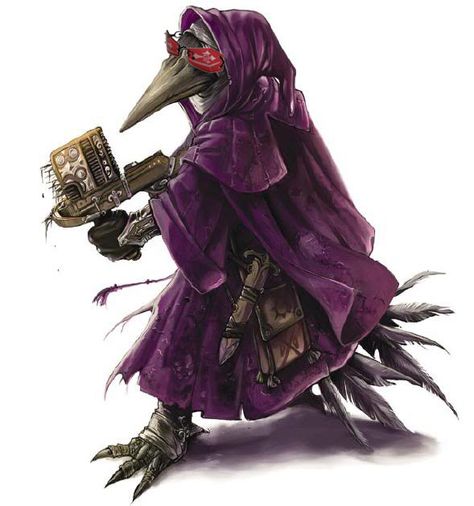 A little bit of photoshop goes a long way.  Profile picture of Kurt's Kenku Artificer replete with repeating crossbow and ruby lenses. Tengu Pathfinder, Battle Beast, Bird People, D D Monsters, Fantasy Races, Dungeons And Dragons Characters, Dnd Art, High Fantasy, Fantasy Rpg