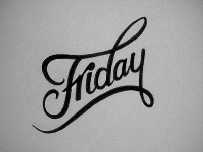 by Diego Guevara Friday Lettering, Friday Letters, Next Friday Movie Quotes, Its Friday Im In Love, It’s Friday Memes, Almost Friday Meme, Graphic Design Typography, Happy Friday, Graphic Design Inspiration