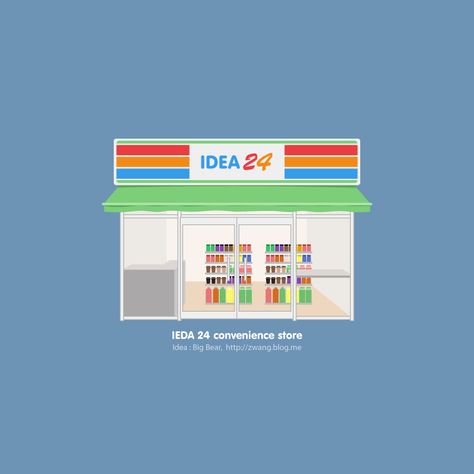 Convenience Store Illustration, Store Illustration, Kim's Convenience, Paper Models House, Store Icon, Illustration Graphic, Big Bear, Pop Up Store, Paper Models