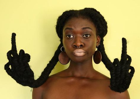 Artist Turns Her Hair Into Incredible Sculptures (New Pics) Let Me Think, African Braids Hairstyles Pictures, Braids Hairstyles Pictures, Natural Hair Twists, Black Curly Hair, Twist Out, Afro Punk, African Braids Hairstyles, Goddess Braids