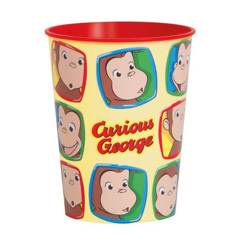 16oz Curious George Plastic Cup Curious George Party Favors, Curious George Birthday Party, Curious George Party, Curious George Birthday, Favor Cups, Diy Balloon Decorations, Kids Birthday Themes, Kids Party Supplies, Sports Themed Party