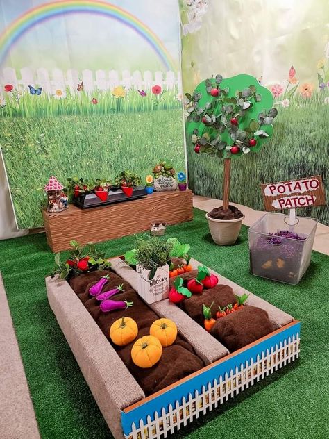 Farm Vbs, Pick Strawberries, Dramatic Play Themes, Farm Theme Preschool, Kids Gardening, Different Fruits And Vegetables, Role Play Areas, Cute Wall Art, Dramatic Play Preschool