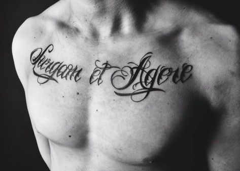 Chest Tattoo Text, Tattoo On Breast, Small Matching Tattoos, Tattoo Lettering Styles, Word Tattoo, Hip Hop Poster, Cool Chest Tattoos, Text Tattoo, Chest Tattoo Men