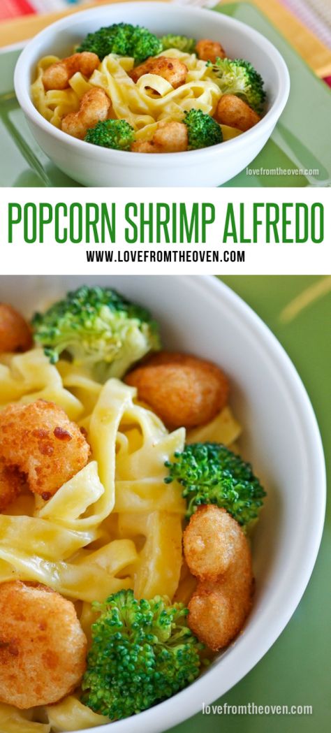 Easy Popcorn Shrimp Alfredo Popcorn Shrimp Recipe Dinners, Meals With Popcorn Shrimp, Popcorn Shrimp Sides, Popcorn Shrimp Dinner Ideas, Popcorn Shrimp Meals, Popcorn Shrimp Recipe, Shrimp Side Dish, Spinach Puffs, Easy Shrimp Alfredo