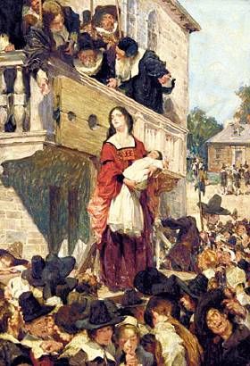 Hester Prynne and Pearl on the scaffold. The Scarlett Letter Hester Prynne, Letter Coloring Pages, Ap Lang, Scarlet Letter, The Scarlet Letter, Nathaniel Hawthorne, Book Letters, Journal Aesthetic, Homework Help