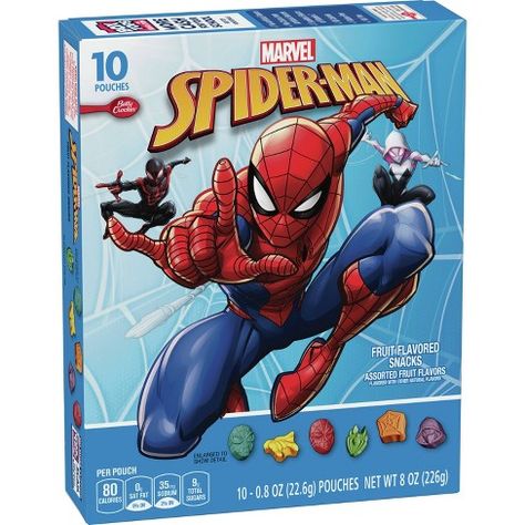 Spiderman Characters, School Snacks For Kids, Treat Pouch, Free Fruit, School Lunch Box, Snack Treat, Fun Snacks For Kids, All Fruits, On The Go Snacks