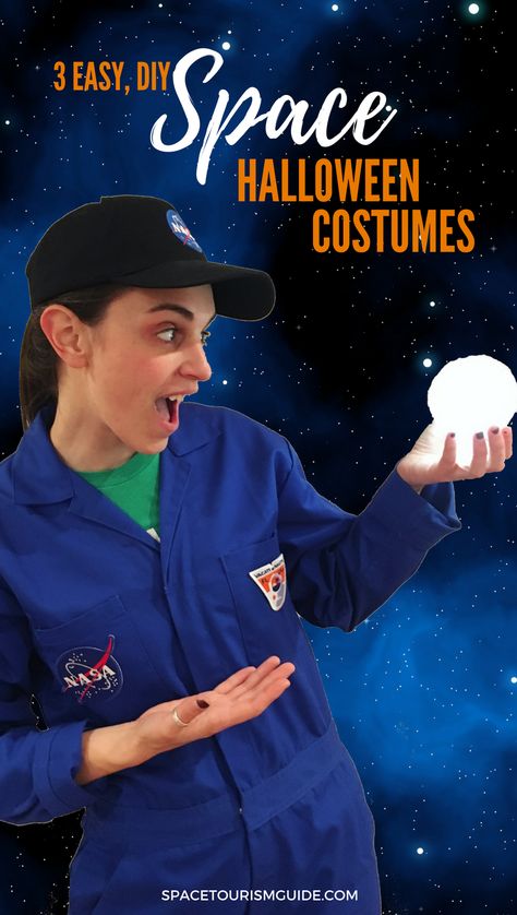 Easy Space Costume, Outer Space Costume Ideas, Outer Space Costumes, Diy Space Costume, Space Halloween Costumes, Space Themed Costumes, Out Of This World Theme Outfit, Galaxy Halloween Costume, Outer Space Halloween