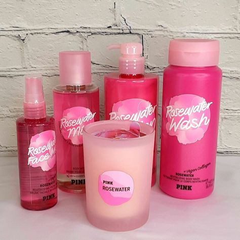 Rosewater Revitalize Body Care Set Five ( 5 ) Piece Set By : Victoria’s Secret 'Pink' This Set Can Revitalize Your Mind & Body. The Scent Of The Candle, To The Lightly Scented Body Care Will Pamper Your Body, As Well As Your Mind. This Vegan Collagen Infused Body Set Has All The Good Stuff Our Body/ Skin Needs To Revitalize. Fragrance Notes: ~ Sparkling Lychee ~ Rose Essential Oil ~ Coconut Water Petal Soft Vegan Collegen Radiant Micro-Exfoliates This Five ( 5 ) Piece Set Includes : ~ One ( 1 ) Victoria's Secret Set, Pink Hygiene Products, Mario Barrett, Pink Body Care, Body Care Set, Victoria Secret Body Spray, Exfoliating Body Wash, Shimmer Body Oil, Vegan Collagen