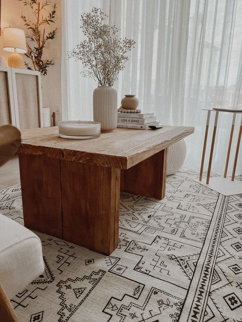 DIY Coffee Table | Mandy Shares Life Boho End Table Diy, Diy Easy Coffee Table, Diy Rectangle Coffee Table, Diy Square Coffee Table, Styling Coffee Table, Traditional Coffee Table, Table Design Ideas, Decor Coffee Table, Coffee Table Ideas