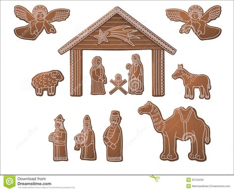 Image result for nativity sets in gingerbread Gingerbread Nativity, Gingerbread House Patterns, Cookie Decorating Icing, Jesus Nativity, Gingerbread House Cookies, Christ Centered Christmas, Gingerbread Ornaments, Christmas Gingerbread House, Christmas On A Budget