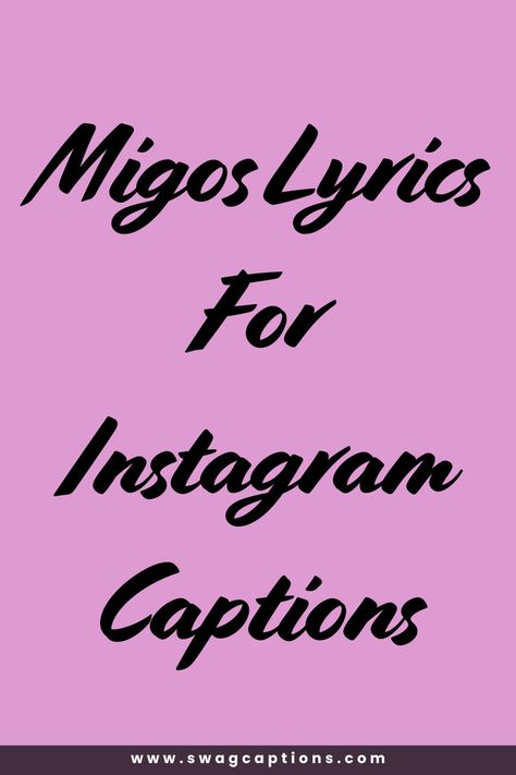 Discover the perfect Migos lyrics for Instagram captions with our curated list of catchy and memorable lines! Whether you're looking to showcase your style, capture a mood, or just add some flair to your posts, these Migos quotes and lyrics will help you stand out. From iconic phrases to trendy one-liners, find the ideal caption to match your photos and make your social media shine. Get inspired with these Migos-inspired captions that will add personality and swag to your Instagram feed! Migos Lyrics, Inspirational Rap Lyrics, Catchy Lines, Quotes And Lyrics, Lawrenceville Georgia, Rap Lyrics Quotes, Rap Lyrics, Lyrics Quotes, One Liner