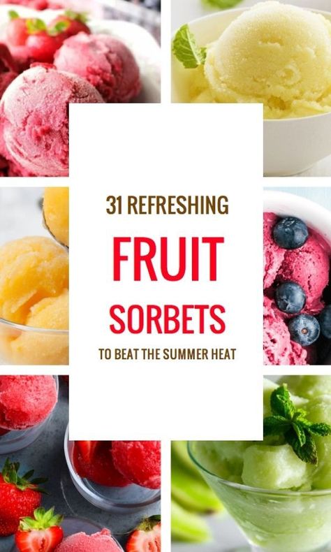 Sorbet Serving Ideas, Diy Sorbet With Frozen Fruit, Vegan Sorbet Recipes, Sorbet Flavors, Fruit Sorbet Recipe, How To Make Sorbet, Grapefruit Sorbet, Watermelon Sorbet Recipes, Passion Fruit Sorbet