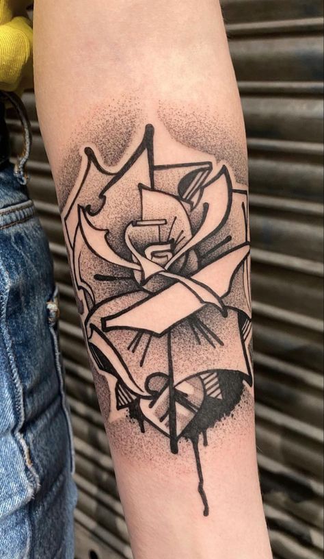 Fool Tattoo, Graffiti Rose, Ink Tattoo Design, Red Tattoo Ideas, Red Ink Tattoo, Pop Art Tattoos, Graffiti Flowers, Black Ink Art, Red Tattoo