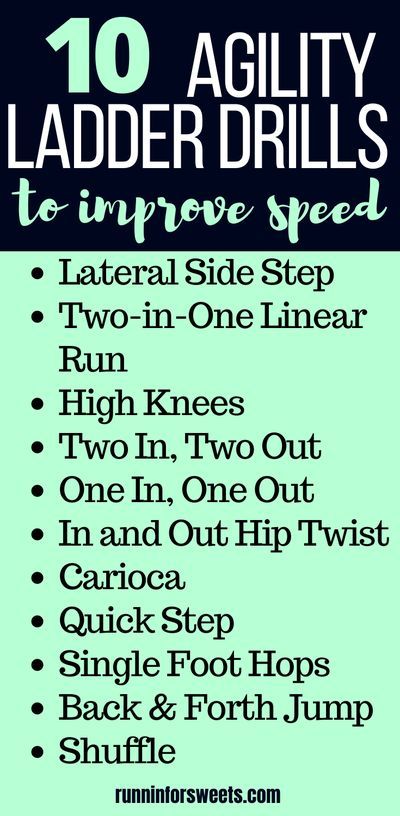 These 10 agility ladder drills are sure to increase your speed. Try this quick ladder workout with exercises to help you get faster, improve balance and help you stay light on your feet when running. #ladderdrills #ladderworkout #ladderexercises Agility Ladder Drills, Ladder Drills, Ladder Workout, Agility Workouts, Beginner Running, Runner Problems, Speed Workout, Softball Season, Speed Drills