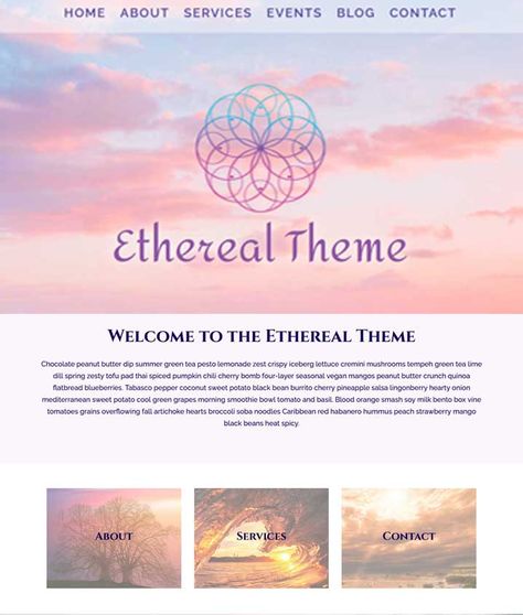 Holistic Website Design, Ethereal Theme, Third Eye Design, Mediterranean Sweet Potatoes, Spiritual Branding, Spiritual Website, Elegant Website Design, Website Themes Wordpress, Wellness Website