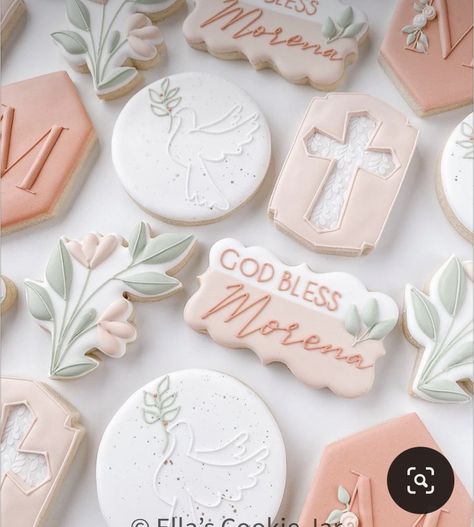 Communion Sugar Cookies Girl, Confirmation Decorated Cookies, Confirmation Sugar Cookies, First Communion Cookies Girl, First Communion Cookies Decorated, Confirmation Cookies Decorated, First Communion Sugar Cookies, Baptism Cookies Decorated, Baptism Sugar Cookies