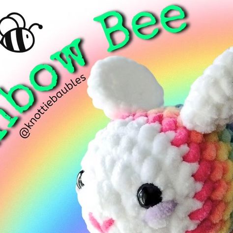 Paige | Crochet Designer on Instagram: "Surprise! Here's a quick little make for you to add to your collection of Bee patterns. (As if you needed another one 🙄😆) Of course I had to do something to celebrate pride month! Hope you enjoy! . Thank you to @mazamade for testing this for me so quickly! ❤️ . . . #rainbowbee #pridemonth #crochetbeekeychain #crochetbee #amigurumibee #amigurumiaddiction #amigurumiart #crochetnerd #amigurumifreepattern #amigurumifreepatterns #freeamigurumipatterns #freeam Crochet Rainbow Bee Pattern Free, Crochet Chunky Bee Pattern Free, Rainbow Bee Crochet, Crochet Bee Plushie Pattern Free, Fluffy Bee Crochet, Small Bee Key Chain Crochet Plush Pattern, Cute Dragon Drawing, Crochet Bee, Crochet Goodies