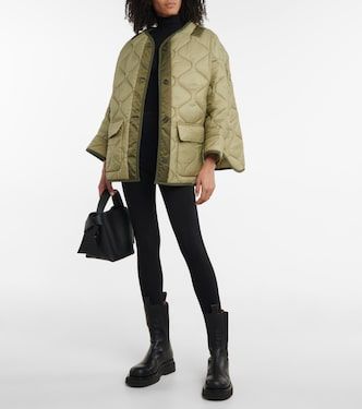 Teddy oversized quilted jacket in green - The Frankie Shop | Mytheresa Moss Green Color, Rainy Day Outfits, The Frankie Shop, Cold Weather Outfit, Womens Quilted Jacket, Frankie Shop, Wardrobe Update, Teddy Jacket, New Aesthetic