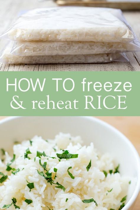 How To Freeze Cooked Rice, How To Store Cooked Rice, How To Freeze Food Properly, How To Freeze Meals Properly, Meals You Can Freeze And Reheat, Freeze Cooked Rice, Freeze Rice, Freezing Cooked Rice, Reheat Rice