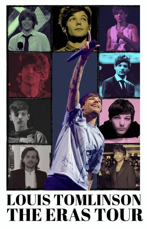 Louis Tomlinson Poster, Luis Tomlinson, Eras Tour Poster, One Direction Lockscreen, Funny Old People, One Direction Louis, Harry 1d, Music Poster Ideas, Collage Book