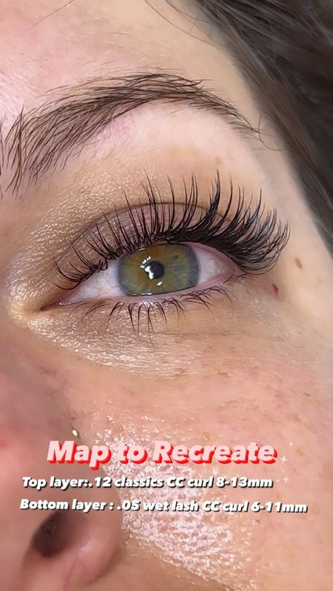 Wet Mascara Lash Extensions Mapping, Wet Look Hybrid Lashes, Wet Eyelash Extensions Map, Wet Look Classic Lashes, Hybrid Eye Lash Extensions, Hybrid Lash Extensions Mapping, Doll Eye Mapping, Wet Lashes Look Extensions, Wet Look Lash Extensions