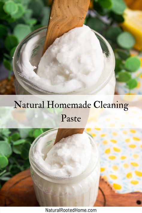 Natural Homemade Cleaning Paste Homemade Cleaning Paste, Baking Soda Paste For Cleaning, Cleaning Paste Diy, Natural Diy Cleaning Products, Diy Cleaning Paste, Homemade Natural Cleaning Products, Natural All Purpose Cleaner, Homemade Shaving Cream, Natural Cleaning Products Diy