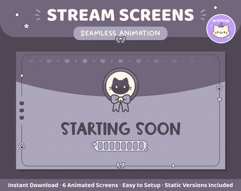 Kawaii Cat Animated Stream Screens | Twitch Overlay | Youtube | Pink Pastel | Starting Soon, BRB, Stream End, Thanks for Watching, Offline Twitch Overlay Ideas, Joker Photos Hd, Free Twitch Overlay, Youtube End Screen, Twitch Starting Soon, Stream Is Starting Soon, Starting Soon Screen, Twitch Starting Soon Screen, Cat Twitch Overlay