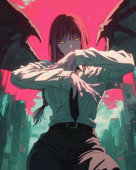 ▻ ⟦AI-Genenrated⟧ ©→ mad_orange
#ChainsawMan Reze And Makima, Makima Angel, Angel Manga, Base Anime, Saw Man, Chain Saw Man, Dark Fantasy Artwork, Anime Store, Anime Outfit