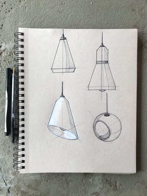 Light Sketch Design, Interior Design Furniture Sketches, How To Draw Interior Design Sketches, Furniture Sketches Drawings, Object Design Sketch, Interior Design Sketches For Beginners, Sketch Design Product, Furniture Sketches, Product Design Sketch