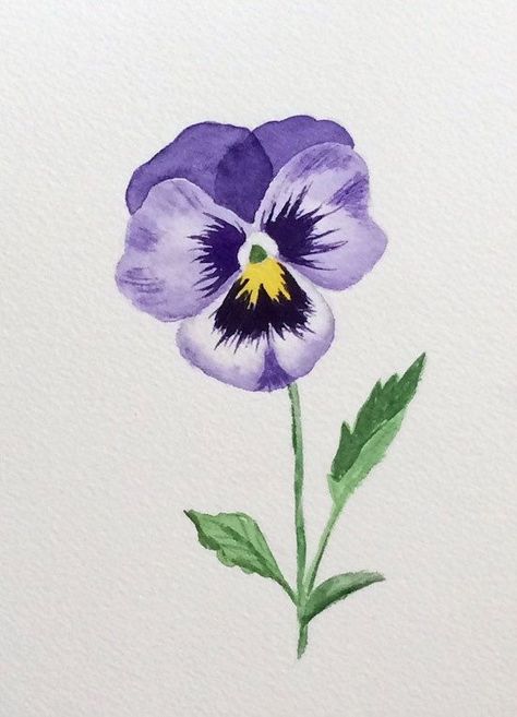 ORIGINAL Watercolor Pansy Original Pansy Art by ColorOfChlorophyll Pansies In Containers, Planting Pansies, Pansy Parkinson Aesthetic, Parkinson Aesthetic, Pansy Art, Crochet Pansy, Pansies Art, Pansy Tattoo, Yellow Pansies