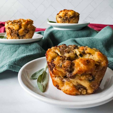 Sausage Stuffing Muffins, Oyster Stuffing, Mini Focaccia, Stuffing Muffins, Onion Stuffing, Southern Style Cornbread, Sage And Onion Stuffing, Scottish Shortbread Cookies, Pork Breakfast Sausage