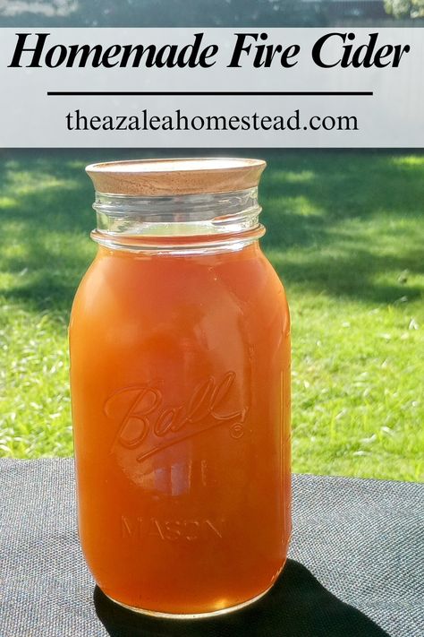 Fire Cider Vinegar Recipe, Fire Cider Tonic Recipe, Diy Fire Cider Recipe, Fire Cider Recipe Benefits, Fire Cider Benefits, Fire Cider Tonic, Apothecary Ideas, Fire Cider Recipe, Homesteading Recipes