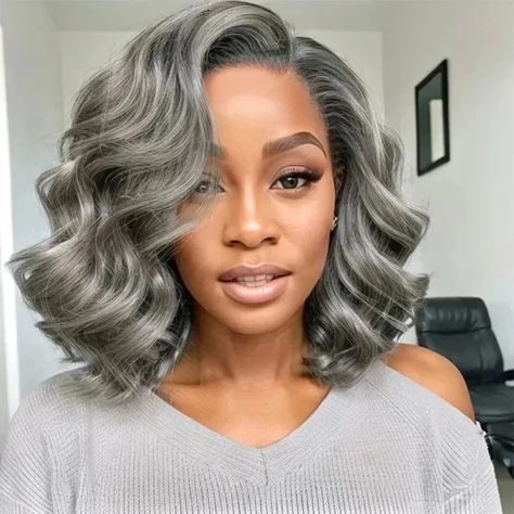 Rosabeauty Salt And Pepper Body Wave 5x5 HD Closure Short Bob Wigs 13x4 Transparent Lace Water Wave Human Hair Wig - AliExpress 200165144